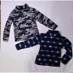 CHILDREN’S‎ PLACE Zip Fleece Pullover Camo Santa Fe Pattern Boys Size M/M 7/8
